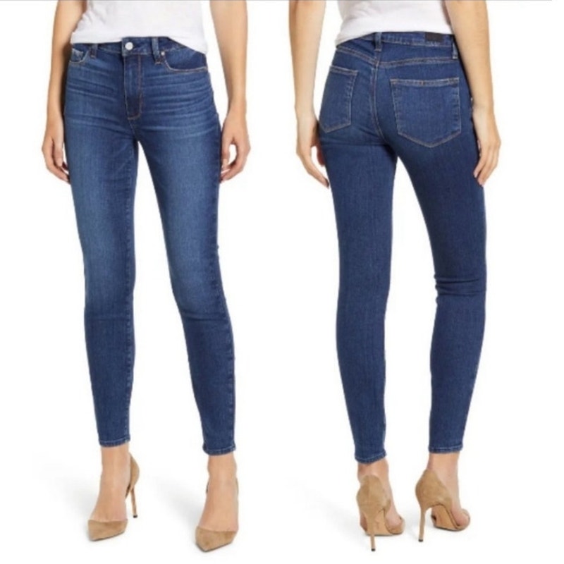 Paige Hoxton Slim High Rise Jeans In Hampton Wash Size 24